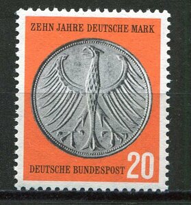 208◇西ドイツ　1958年　5マルク硬貨　1種完　NH