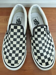 US8 アナハイム VANS CLASSIC SLIP-ON 98 DX バンズ スリッポン 98DX US企画 チェック 26cm / Authentic era old skool オーセンティック