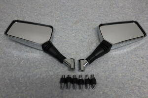 1 Napoleon type mirror silver GSX400E GSX400F Impulse GT380 CB1100 CB900F CB1300SF CB750F CB750K CBX1000 CBX550F XJR1300 GPZ900R