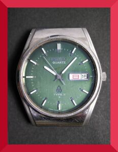 セイコー SEIKO TYPEⅡ クォーツ 3針 デイデイト 7546-8080 男性用 メンズ 腕時計 x46 稼働品