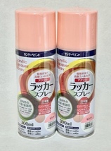 サンデーペイント　アクリルラッカースプレー　300ml　ピンク　2本セット　鉄部・木部　　アウトレット品_画像1