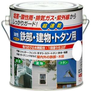 ニッペホームプロダクツ　油性　鉄部・建物・トタン用　0.7L　緑　アウトレット品