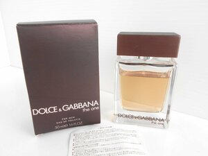 〇DOLCE＆GABBANA ドルチェ＆ガッバーナ ザ ワン フォーメン EDT SP 50ml 残量多