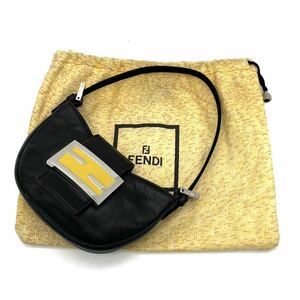 1円 FENDI フェンディ ミニ クロワッサン レザー ハンド バッグ ポーチ D0284M