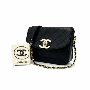 1円 美品 CHANEL シャネル ビコローレ デカ ココマーク ターンロック レザー チェーン ショルダー バッグ dD0114N