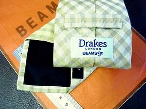 ☆5-9930★ほぼ未使用 美品【ドレイクス【DRAKE’s】ＤＲＡＫＥＳ】× ビームス【BEAMS】ネクタイ★