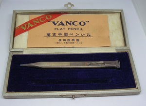 ∇∇　VANCO 萬古平型ペンシル　銀製 1.12ｍｍ 使用説明書 外箱替え芯付　∇∇