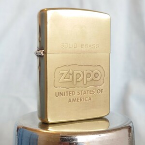 1111円～ ZIPPO 美品 ダブルイヤー SOLID BRASS 真鍮 1932 1992 ジッポ ソリッドブラス ジッポー オイルライター GOLD Color ゴールド USA