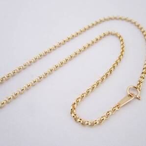 K18金 幅2.3mm ロールチェーン ネックレス 50cm 【日本製】