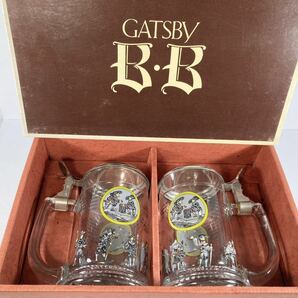 未使用 希少 レア GATSBY ギャッツビー B・B 西ドイツ製 ビアマグ ビールジョッキ ヴィンテージ アンティーク レトロ グラス ジョッキの画像2