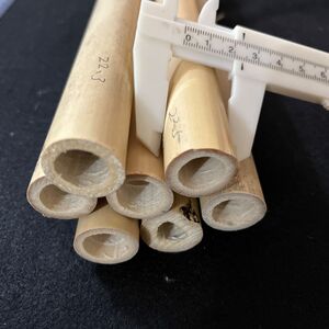 ①m女竹、篠竹、笛工作用素材径22ミリ7本