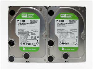 WD 3.5インチHDD WD20EARX 2TB SATA 2台セット #11913