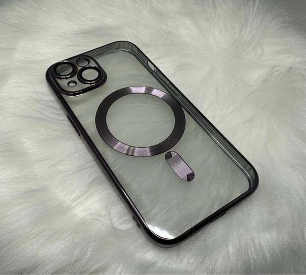 【新品】 iPhone 15 パープル ケース カバー MagSafe 耐衝撃 MIL規格 紫