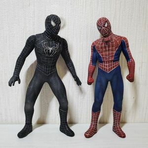 ●SD46【送60】ソフビ魂　SPIDER-MAN スパイダーマン ブラックスパイダーマン フィギュア 2体セット