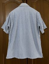 POST O'ALLS ポストオーバーオールズ ストライプ　半袖　ワークシャツ　サイズM_画像2