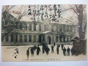 戦前 手彩色 北海道 札幌農学校 校舎