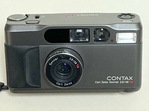 CONTAX T2(コンタックスT2)☆チタンブラック☆高級コンパクト 35ミリレンズシャッター式フィルムカメラ☆データバック付☆美品