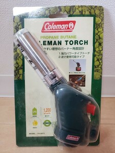 新品未開封 コールマン トーチ MODEL 170-8075 Coleman 強力パワータイプ 逆さ使用可能　1200kcal/h アウトドア ガスバーナー キャンプ