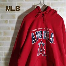 MLB パーカー プルオーバー エンゼルス エンジェルス 赤 大谷翔平_画像1