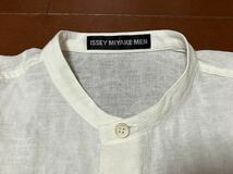 新品！ISSEY MIYAKE MEN ムササビシャツ　スタンドカラー　バンドカラー　ヴィンテージ_画像3