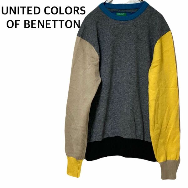 BENETTON/ベネトン　薄手ニット 長袖セーター　S