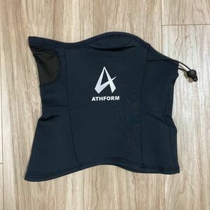 送料無料★未使用 ATHFORM 参価2,750円 クールネックゲイター 呼吸しやすい/接触冷感/UVカット/抗菌防臭 ネックカバー 良質品 478 ブラック