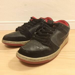 【希少・直接引取可】Nike SB Dunk Low Pro BLACK CEMENTBLACK/GREY/RED ブラックセメント US10 304292-050