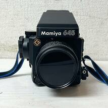 259＊中古 Mamiya M645 SUPER 中判フィルムカメラ ボディ MAMIYA-SEKOR C 80mm F2.8 N レンズ AEプリズムファインダー 動作未確認 現状品＊_画像2