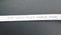 LANケーブル CAT7 20m フラット カラー 黒 10ギガ対応 シールドケーブル 薄型 金メッキ コネクタ ツメ折れ防止_画像5