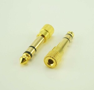 ヘッドフォン 3.5mm 変換 6.5mm 変換アダプター 3.5mm→6.5mm 1個