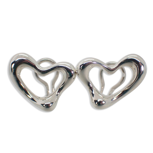 [ used ]TIFFANY/ Tiffany 925 Open Heart earrings [g231-57]