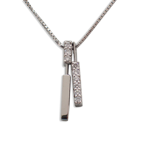 【中古】Star Jewelry/スタージュエリー K18WG ダイヤモンド ネックレス/ペンダント[g234-100］