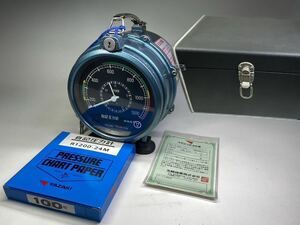 G10 矢崎計器（株）自記圧力計 型式R1200-24M ヤザキ 精密測定器 YAZAKI(検索:ヤザキメーター 測定器 機械式