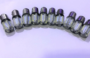 24V用 S25 LED 48連シングル球　シリコンタイプ　ホワイト　10個セット.人気商品　トラック　車幅灯　作業灯　船舶などにも