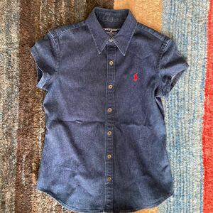 ラルフローレン POLO RALPH LAUREN ポロスポーツ ウーマン レディース デニム シャツ 半袖 シャツ 