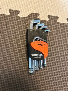 TRUSCO(トラスコ) ボールポイント六角棒レンチ 首下ショート 9本セット TBKS-9S ショートレンチ