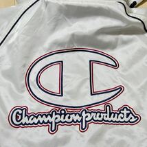 美品　Champion　チャンピオン　防寒　裏ボア　ベンチコート　ロング丈　シルバー　メンズ　Mサイズ　刺繍ビッグロゴ　ゴールドウイン_画像4