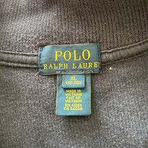 POLO RALPH LAUREN　ポロラルフローレン　ハーフジップ　長袖　スウェット　トレーナー　ネイビー　レディース　XLサイズ　刺繍ロゴ_画像4