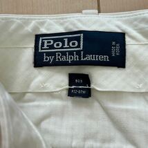 90s　Polo by Ralph Lauren　ラルフローレン　ホワイト　ワイド　コットンパンツ　スラックスパンツ　メンズ　Lサイズ相当　裾上げあり_画像7