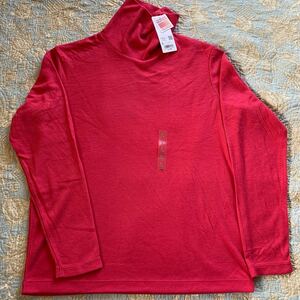 ユニクロ UNIQLO ヒートテック フリース タートルネック T（長袖） RED サイズL 未使用