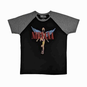 Nirvana バンドTシャツ ニルヴァーナ Angelic Raglan M