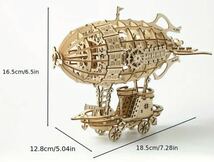 3D 立体木製パズル 飛行ボート_画像4