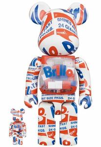 未開封　ANDY WARHOL Brillo 2022　BE@RBRICK 100% & 400%　アンディウォーホル　メディコムトイ