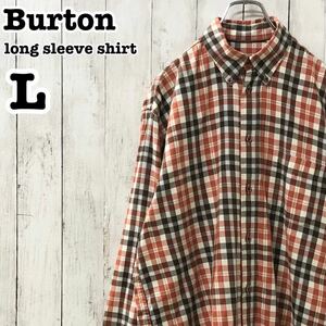 Burton ユーロ ヨーロッパ古着 チェック 長袖 ボタンダウンシャツ L