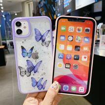 【匿名配送】iPhone12/12pro　Butterfly柄シリコンスマホケースPink　可愛い　おしゃれ　蝶々　ピンク　シンプル_画像5