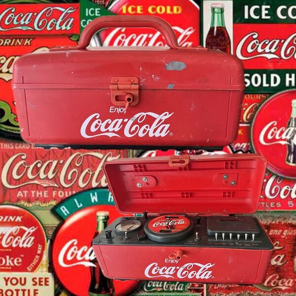 インテリア Coca-Cola ティアック　PC-D10 ラジカセ　CDテープレコーダー　ラジオ　希少品　ジャンク