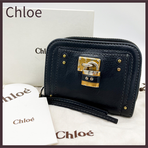 【箱・証明書付】Chloe クロエ パディントン 二つ折り財布 ブラック　ブランド　傷あり