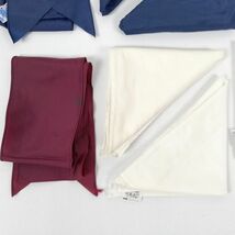 1円 学生必須アイテム 10点セット スカーフ 三角スカーフ 赤 紺 白 いろいろ詰合 中古 制服 学生 KK0672_画像4