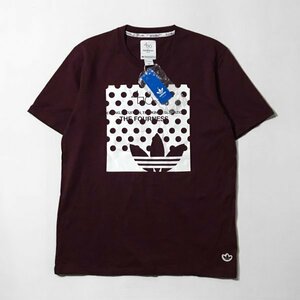 タグ付未使用品 限定モデル アディダス オリジナルス adidas x THE FOURNESS ドット ボックス トレフォイル ロゴ Tシャツ XO メンズ