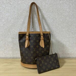 LOUIS VUITTON ルイヴィトン LV バケットPM M42238 V10071 ポーチ付き モノグラム バケツ ハンドバッグ トートバッグ 正規品 2 カ 5026